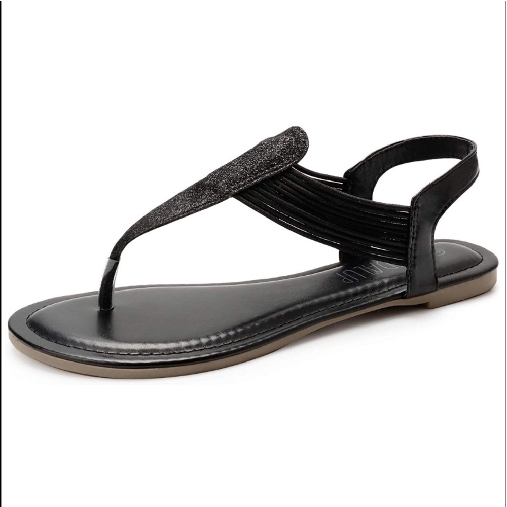 Black Flat Sandal (Brand New)
